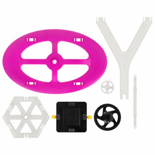 Магнитный конструктор MAGNETIC BLOCKS, 100 деталей, 2 колесные базы, карусель, BRAUBERG KIDS, 665720