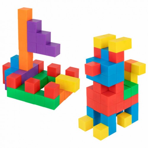 Магнитный конструктор MAGNETIC CUBES КУБИЧЕСКИЙ, 48 магнитных кубиков, BRAUBERG KIDS, 665723