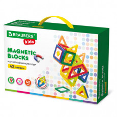 Магнитный конструктор BIG MAGNETIC BLOCKS-42, 42 детали, BRAUBERG KIDS, 663846