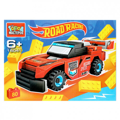 Конструктор пластиковый ROAD RACING, 51- 102 детали, ассорти, ГОРОД МАСТЕРОВ