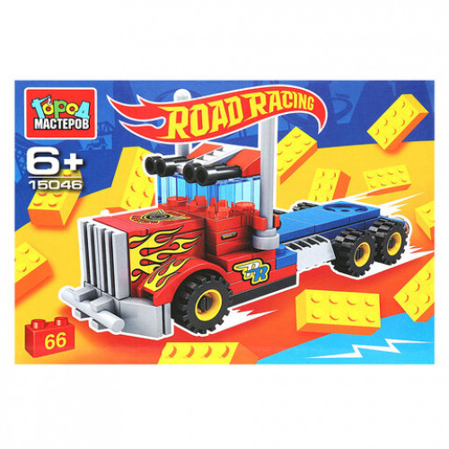 Конструктор пластиковый ROAD RACING, 51- 102 детали, ассорти, ГОРОД МАСТЕРОВ