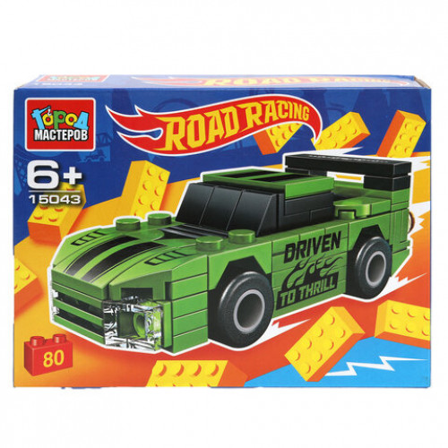 Конструктор пластиковый ROAD RACING, 51- 102 детали, ассорти, ГОРОД МАСТЕРОВ