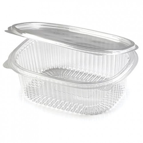 Одноразовый контейнер овальный 500 мл, С КРЫШКОЙ ЮП-РКС, КОМПЛЕКТ 360 шт., прозрачный ПЭТ, ЮПЛАСТ, ЮУПМ6131