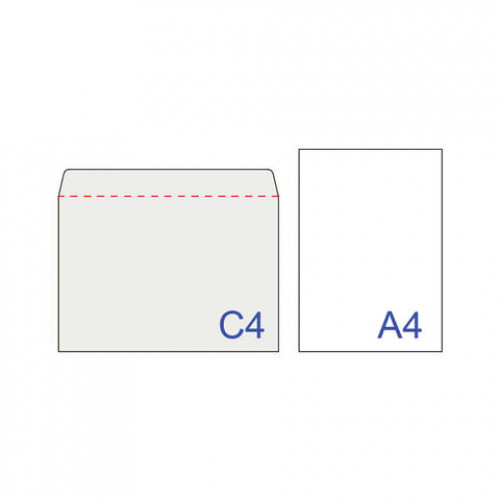 Конверты С4 (229х324 мм), отрывная лента, Куда-Кому, 100 г/м2, КОМПЛЕКТ 25 шт., BRAUBERG, 121853