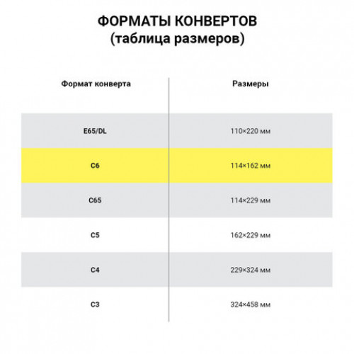 Конверты С6 (114х162 мм) КРАФТ, клей, 90 г/м2, КОМПЛЕКТ 50 шт., треугольный клапан, BRAUBERG, 112363, С6НКж-50