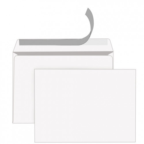 Конверты С4 (229х324 мм), отрывная лента, 80 г/м2, КОМПЛЕКТ 250 шт., внутренняя запечатка, STAFF, 118669