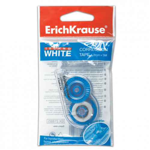 Корректирующая лента ERICH KRAUSE Techno White Mini, 4,2 мм х 5 м, упаковка с европодвесом, 21885