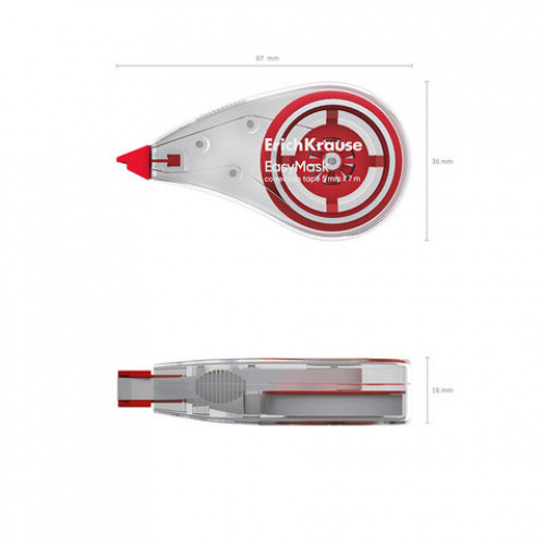 Корректирующая лента ERICH KRAUSE Easy Mask 5 мм х 7м, корпус ассорти, европодвес, 53195