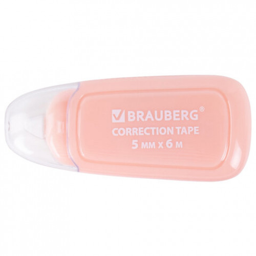 Корректирующая лента BRAUBERG COMPACT PLUS PASTEL, 5 мм х 6 м, корпус ассорти, блистер, 94