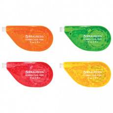 Корректирующая лента BRAUBERG FRESH ZONE, 5 мм х 8 м, корпус ассорти, блистер, дисплей, 229063 Корректирующая лента BRAUBERG FRESH ZONE, 5 мм х 8 м, корпус ассорти, блистер, дисплей, 229063