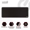Коврик для мыши и клавиатуры большой SONNEN WIDE RANGE, резина+ткань, 870х350х4 мм, чёрный, 513315