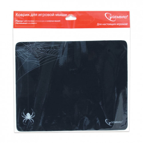 Коврик для мыши GEMBIRD MP-GAME11 Паук, ткань+резина, 250х200х3 мм, черный