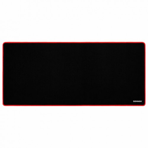 Коврик для мыши и клавиатуры большой SONNEN BLACK TITAN XXL 900х400х3мм, черный, 513959