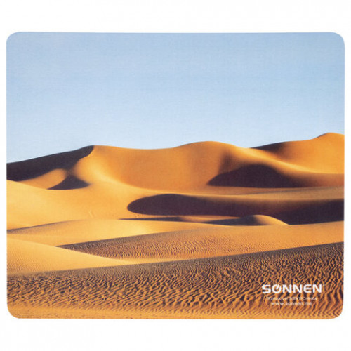 Коврик для мыши SONNEN DESERT, резина + ткань, 260х220х3 мм, 513296
