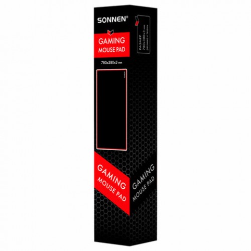 Коврик для мыши и клавиатуры большой SONNEN CYBER OUTLAW 2.0 780х380х3мм, черный, 513960