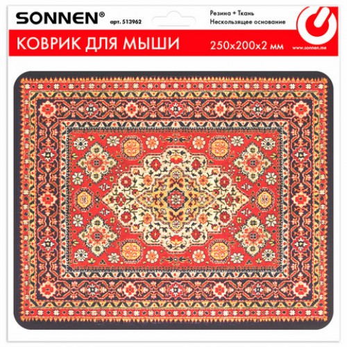 Коврик для мыши SONNEN USSR резина+ткань, 250х200х2мм, 513962