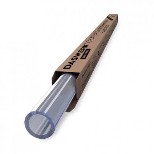 Коврик-подкладка, скатерть ПВХ прозрачная, гибкое/мягкое стекло, 140х80 см, 0,5 мм, DASWERK, 607668