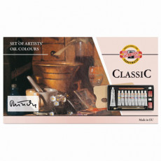 Краски масляные художественные KOH-I-NOOR Classic, 9 цветов по 16 мл, белила 40 мл, 16160400000