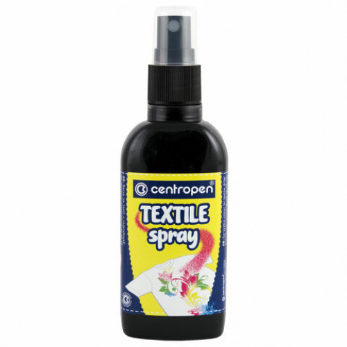 Краска-спрей для ткани и одежды ЧЕРНАЯ CENTROPEN Textile Spray, 110 мл, 1139, 9 1139 0012