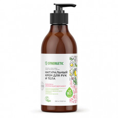 Крем для рук и тела 380мл SYNERGETIC Пачули и ароматный бергамот, натуральный, 300009/6