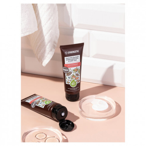 Крем для рук и ногтей 75мл SYNERGETIC Питательный, натуральный, 300031