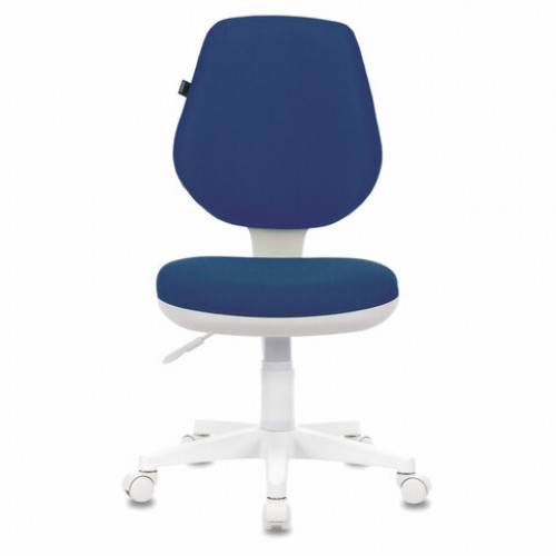 Кресло BRABIX Fancy MG-201W, без подлокотников, пластик белый, синее, 532413, MG-201W_532413