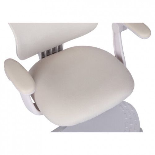 Кресло детское с подставкой для ног BRABIX Sky MG-206, велюр, бежевое, 533156