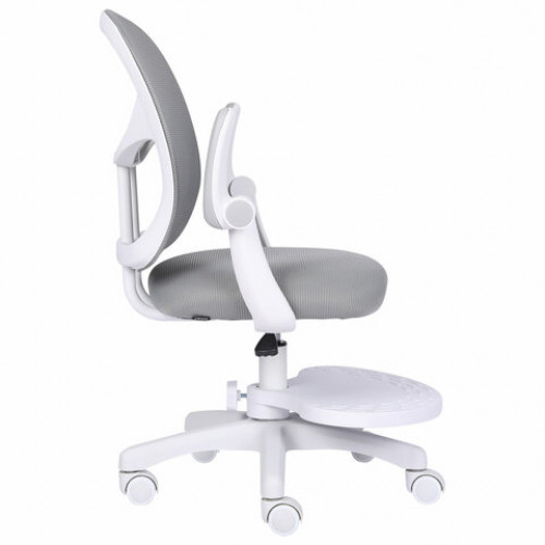 Кресло детское с подставкой для ног BRABIX Toy MG-205, сетка/ткань TW, серое, 533153