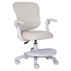 Кресло детское с подставкой для ног BRABIX Sky MG-206, велюр, бежевое, 533156