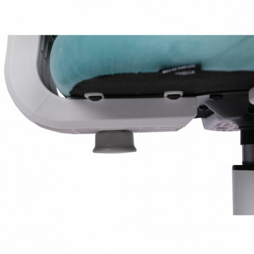 Кресло детское с подставкой для ног BRABIX Sky MG-206, велюр, голубое, 533155