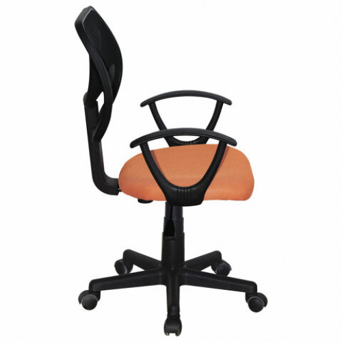 Кресло компактное BRABIX Flip MG-305, ткань TW, оранжевое/черное, 531920