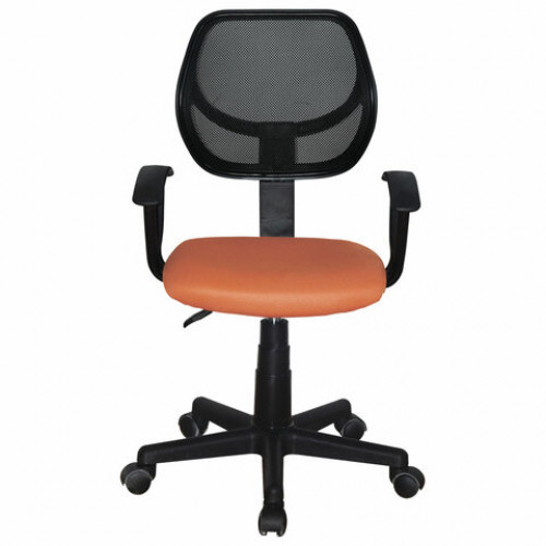 Кресло компактное BRABIX Flip MG-305, ткань TW, оранжевое/черное, 531920