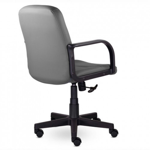 Кресло BRABIX Top MG-333, с подлокотниками, кожзам, серое, 532555
