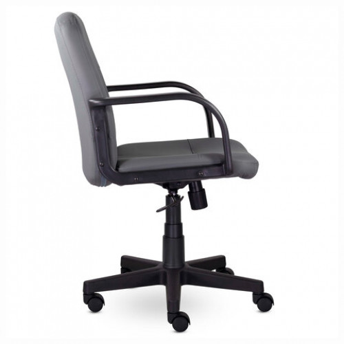 Кресло BRABIX Top MG-333, с подлокотниками, кожзам, серое, 532555