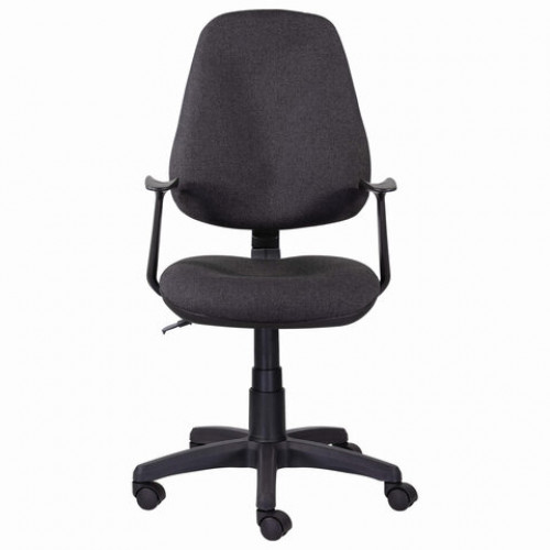 Кресло BRABIX Comfort MG-321, регулируемая эргономичная спинка, ткань, серое, 532557