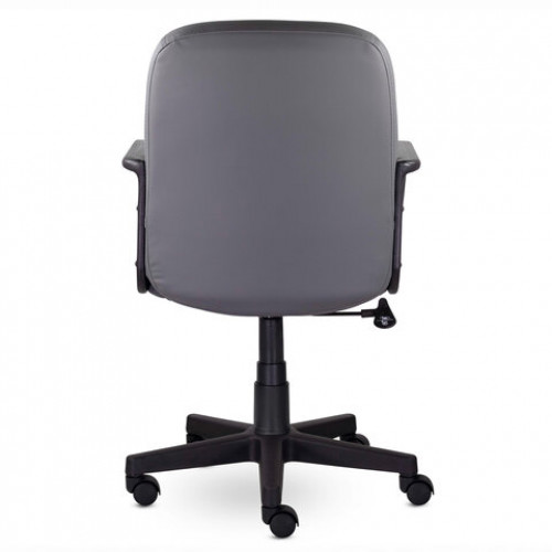 Кресло BRABIX Top MG-333, с подлокотниками, кожзам, серое, 532555