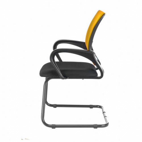 Кресло для приемных и переговорных BRABIX Fly CF-100, оранжевое/черное, 532088