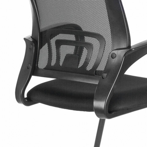 Кресло для приемных и переговорных BRABIX Fly CF-100, черное, 532087