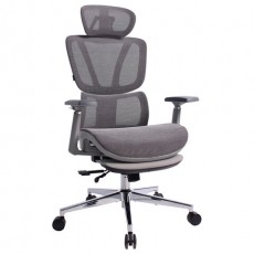 Кресло BRABIX PREMIUM Evolution ER-700, подножка, слайдер, синхромеханизм, сетка, серое, 532948