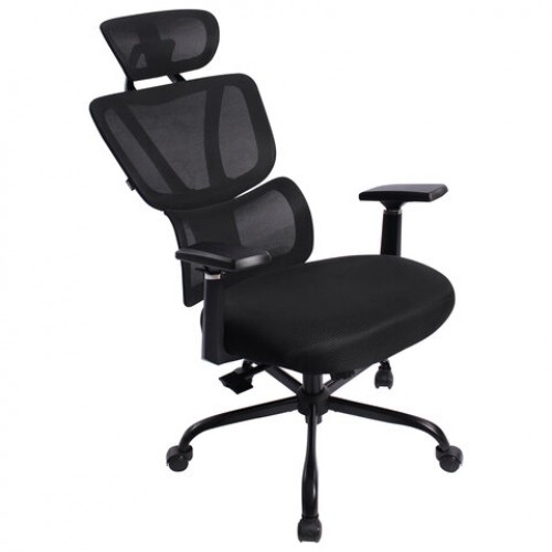 Кресло BRABIX PREMIUM Fargo ER-710, синхромеханизм, 3D подлокотники, сетка/ткань TW, черное, 532949