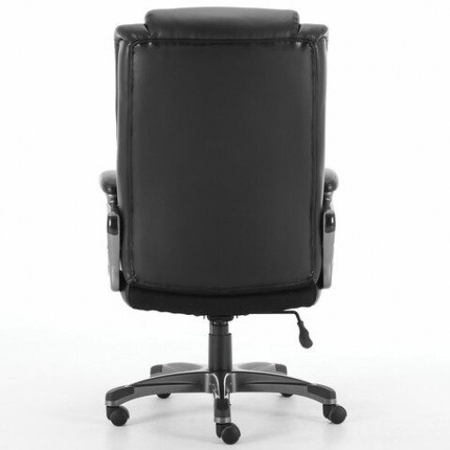Кресло офисное BRABIX PREMIUM Solid HD-005, НАГРУЗКА до 180 кг, рециклированная кожа, черное, 531941