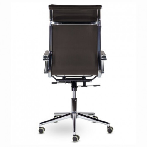 Кресло офисное BRABIX PREMIUM Kayman EX-532, экокожа, хром, темно-коричневое, 532545