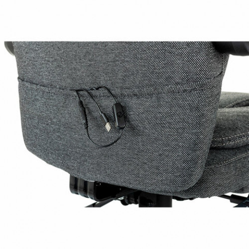 Кресло офисное CH-868MSG-BF, синхромеханизм, вибромодуль, подставка для ног, ткань, серое, 1998751