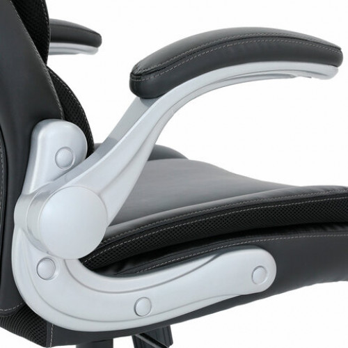 Кресло BRABIX PREMIUM Phantom EX-553, рециклированная кожа, регулируемый подголовник, черное, 532940