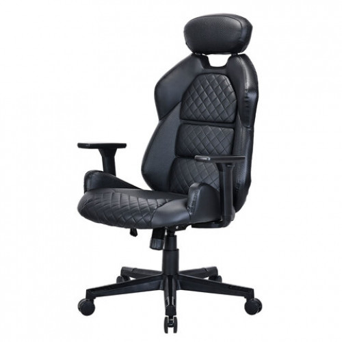 Кресло BRABIX PREMIUM Tokyo EX-595, регулируемый подголовник, рециклированная кожа, черное, 532975
