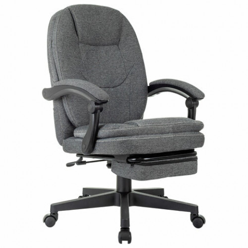 Кресло офисное CH-868MSG-BF, синхромеханизм, вибромодуль, подставка для ног, ткань, серое, 1998751