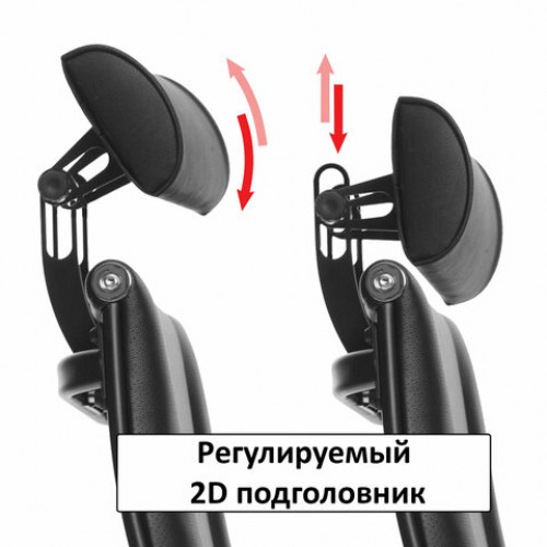 Кресло офисное МЕТТА К-34 хром, рецик. кожа, подголовник, сиденье и спинка мягкие, белое