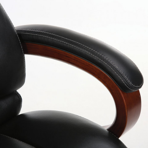 Кресло из натуральной кожи BRABIX PREMIUM Infinity EX-707, дерево, черное, 531826