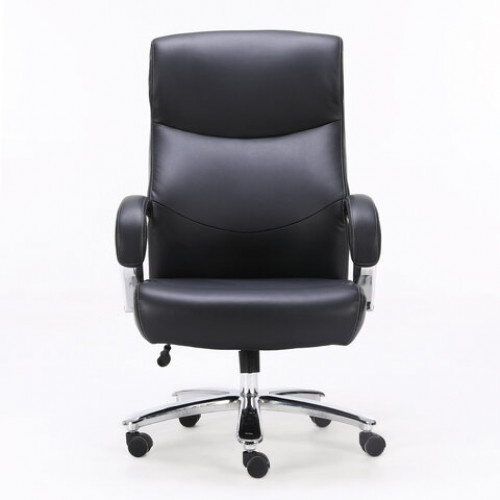 Кресло офисное BRABIX PREMIUM Total HD-006, НАГРУЗКА до 180 кг, экокожа, хром, черное, 531933