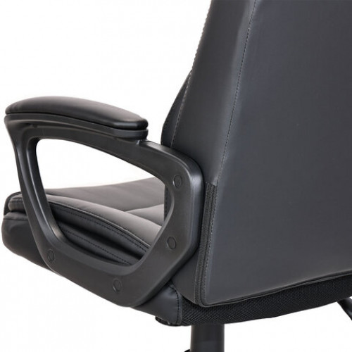 Кресло BRABIX Forex EX-529, экокожа, разборное пятилучие, черное, 532980